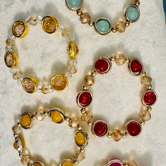 Gold Beaded Bracelet (Various Colors) - Picture 7 of 12